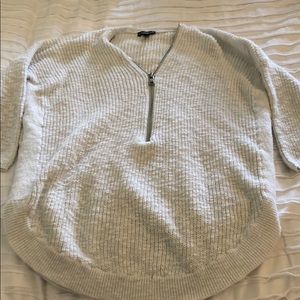 Tunic zip front sweater